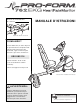 ProForm 762 Ekg Bike Manuale D'istruzioni