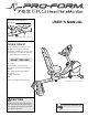 ProForm 762 Ekg Bike User Manual