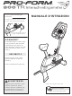 Pro-Form 800 Tr Intrac Erg Bike Manuale D'istruzioni