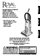 Royal Appliance Upright Vacuum Cleaner Owner's Manual