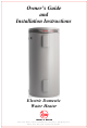 Rheem Electric Domestic Water Heater Installation And Owner's Manual