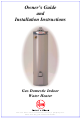 Rheem Gas Domestic Indoor Water Heater Installation And Owner's Manual