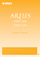 Yamaha Arius YDP-140 Owner's Manual