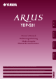 Yamaha Arius YDP-S31 Owner's Manual