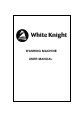 White Knight Washing Machine User Manual