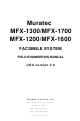 Muratec MFX-1300 Field Engineering Manual