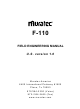 Muratec F-110 Field Engineering Manual