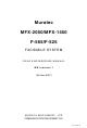 Muratec MFX-2050 Field Engineering Manual