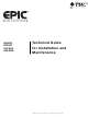 TMC EPIC EV4500 Technical Manual  For Installation And  Maintenance