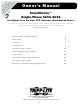 Tripp Lite SmartOnline 5kVA Owner's Manual