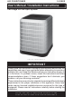 Nordyne R-410A Installation And User Manual