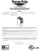 Thermo Pride OH6FA072D48B Installation And Operation Manual