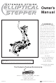 Stamina Elliptical /Stepper Owner's Manual