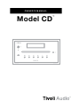 Tivoli Audio Model CD Owner's Manual