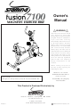 Stamina Magnetic Fusion 7100 Bike Owner's Manual