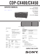 Sony CDP-CX400; CDP-CX450 Service Manual