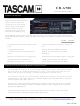 Tascam CD-A700 Technical Documentation