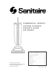 Sanitaire 600 SERIES Owner's Manual