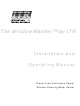 ITR WindowWasher Installation And Operating Manual