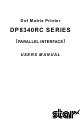 Star Micronics DP8340RC Series User Manual