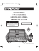 Brinkmann TWO BURNER STAINLESS STEEL PROPANE STOVE Owner's Manual