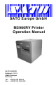 SATO M5900RV Operation Manual