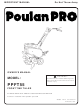 Poulan Pro PPFT55 Owner's Manual