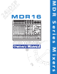 Samson MDR16 Owner's Manual