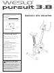 Weslo Pursuit 3.8 Bike Manual Del Usuario