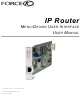 Force 10 IP Router User Manual