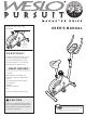 Weslo Pursuit 93 Bike User Manual