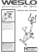 Weslo Pursuit R 30 Bike Manual Del Usuario