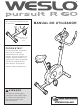 Weslo Pursuit R 60 Bike Manual Do Utilizador