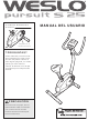 Weslo Pursuit S 25 Exercise Bike Manual Del Usuario