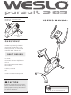 Weslo Pursuit S 85 Bike User Manual