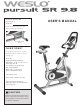 Weslo Pursuit Sr 9.8 Bike Manual