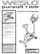 Weslo Pursuit T 169 Bike Manual