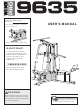 Weider Wedier Pro 9635 User Manual