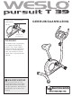 Weslo Pursuit T 39 Exercise Bike Gebruiksaanwijzing