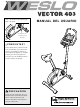 Weslo Vector 403 Bike Manual Del Usuario