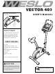 Weslo Vector 403 Bike User Manual