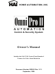 Home Automation Omni Pro II Owner's Manual