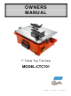 Clipper CTC701 Owner's Manual