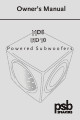 PSB HD8 Owner's Manual