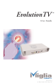 Miglia EvolutionTV User Manual
