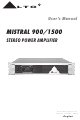 Alto MISTRAL 900 User Manual