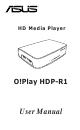 ASUS O!Play HDP-R1 User Manual