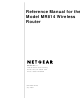 Netgear MR814 Reference Manual