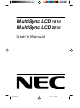 NEC MultiSync LCD1810 User Manual
