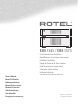 Rotel RMB-1565 Owner's Manual